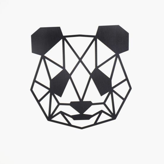 Drvena geometrijska slika - Panda - različite boje