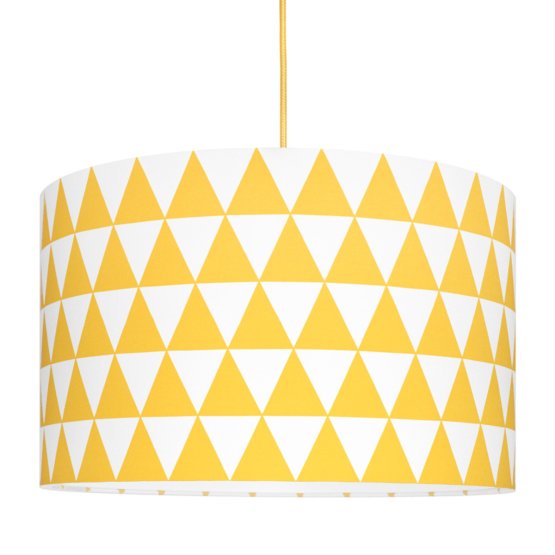 Trokutna svjetiljka od tekstila - žuta