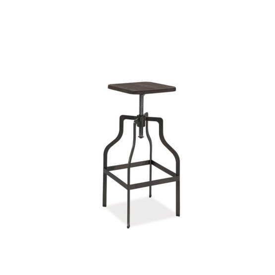 Barová židle IDALA tmavý ořech/grafit
