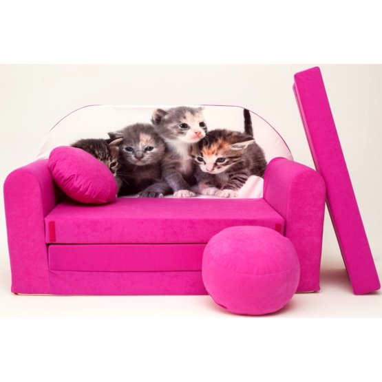 Dječji kauč Kittens - roza