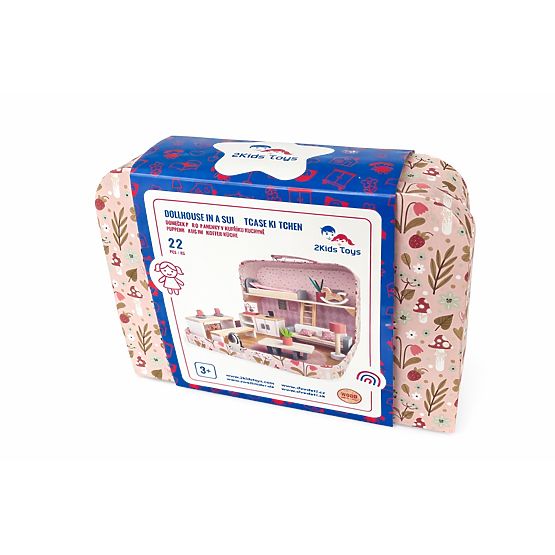 2Kids Toys Kućica za lutke u kovčegu Kuhinja