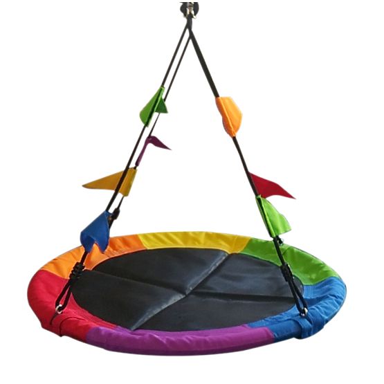 2Kids Toys Ljuljačka Roda gnijezdo s zastavicama šarena