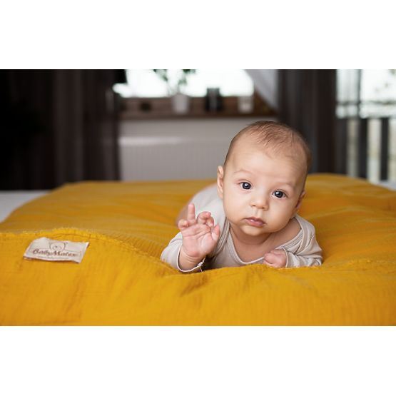 3-dijelna posteljina od muslina Heavens - senf