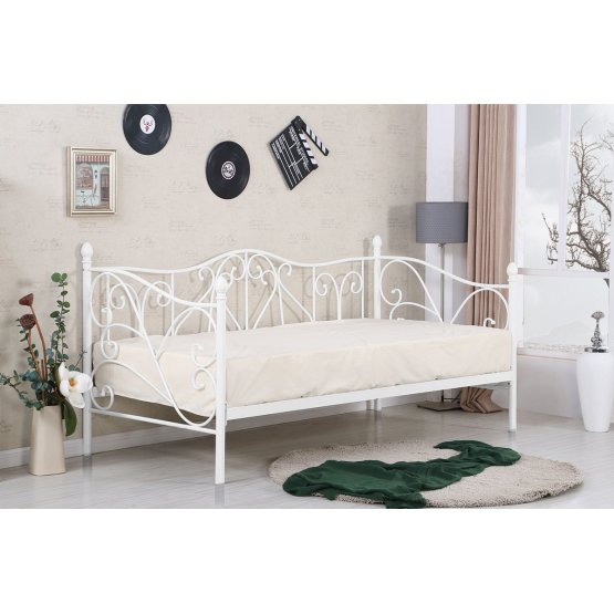 Dječji metalni krevet Sumatra 200x90 cm - bijeli