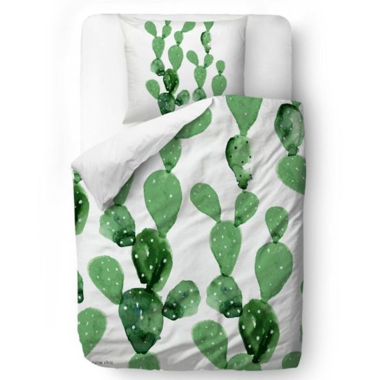 Butter Kings Posteljina Kaktusi - pokrivač jastuk 135 x 200 cm: 60 x 50 cm