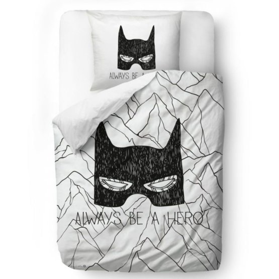 Gosp. Posteljina Little Fox Batman - Uvijek budi heroj - pokrivač: 135 x 200 cm jastuk: 60 x 50 cm
