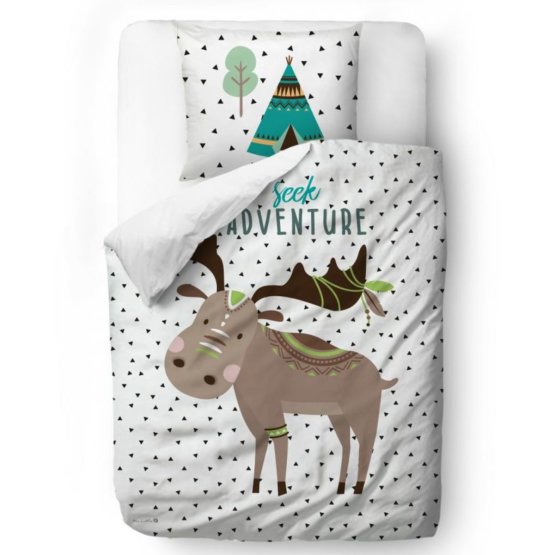 Gosp. Little Fox posteljina Moose - deka: 135 x 200 cm jastuk: 60 x 50 cm