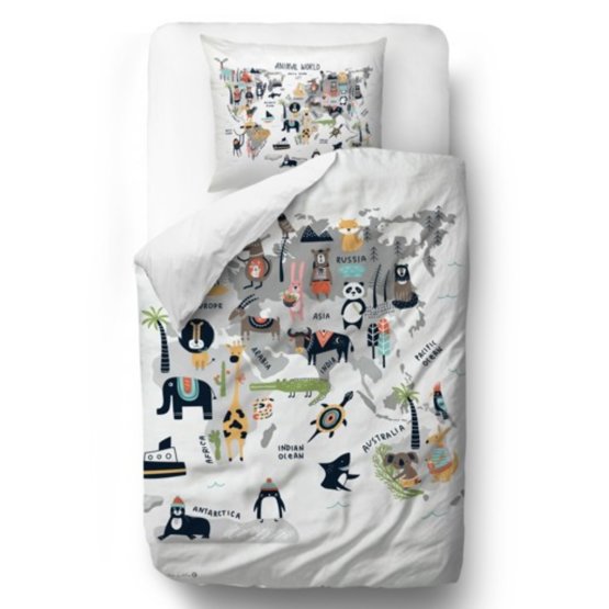 Gosp. Životinjski svijet posteljine Little Fox - poplun: 135 x 200 cm jastuk: 60 x 50 cm