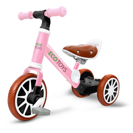 Dječji bicikl Ellie 3u1 - ružičasti