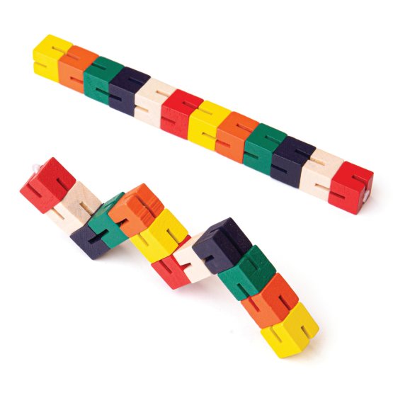Bigjigs Toys Drvena puzzle zmija u boji 1 kom