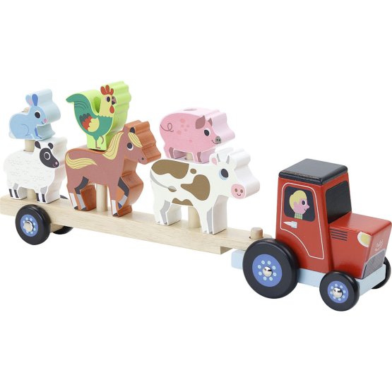 Vilac Drveni traktor s priključnim životinjama