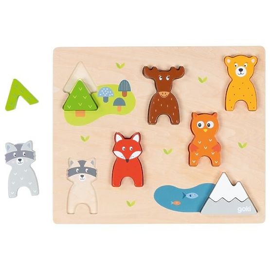 3D puzzle šumske životinje