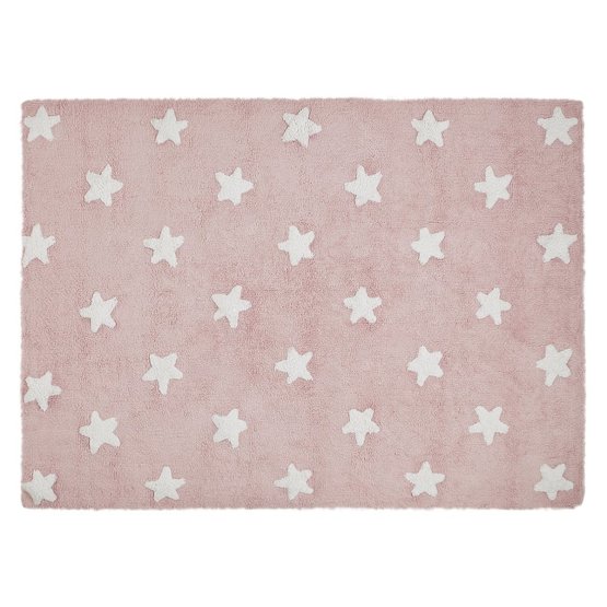 Dětský koberec s hvězdami Stars Pink - White 