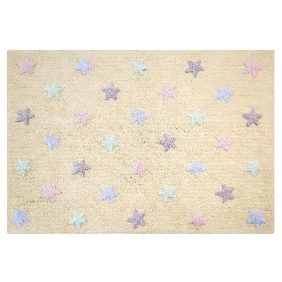 Dječji tepih sa zvijezdama Tricolor Stars - Vanilija