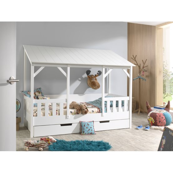 Dječji krevet u obliku kućice Charlotte - bijeli