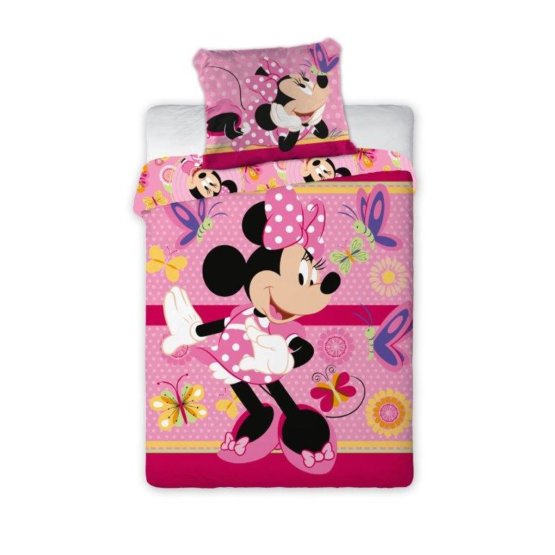 Minnie Mouse dječja posteljina i leptiri - ružičasta