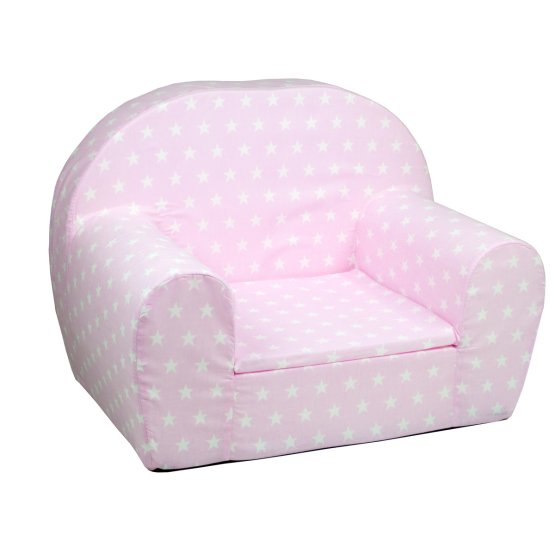 Dječji stolac Zvijezde - ružičasto -bijeli