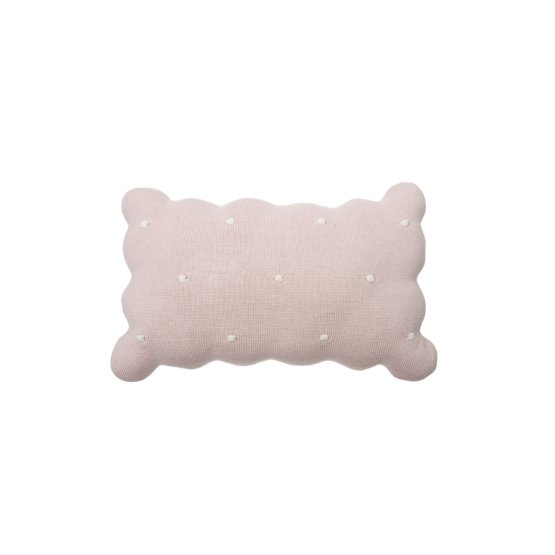 Dekorativni pleteni jastuk Biskvit - ružičasti