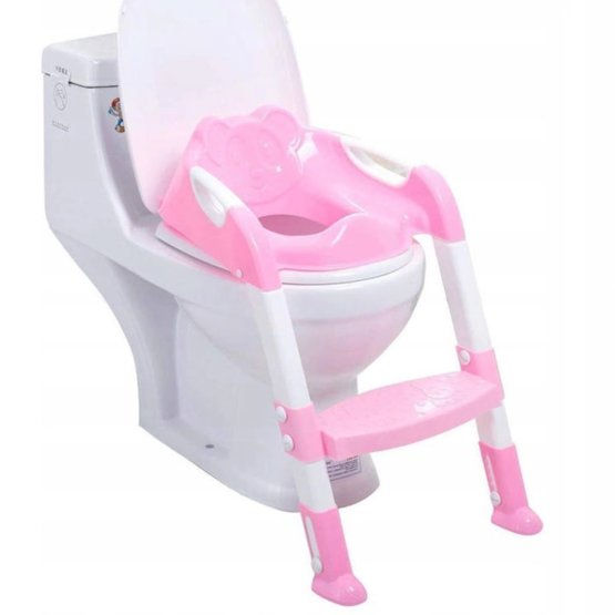 Stolica i stepenice do wc-a - ružičasta