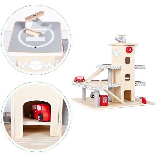 Alexova garaža na tri kata s liftom, automobilima i helikopterom