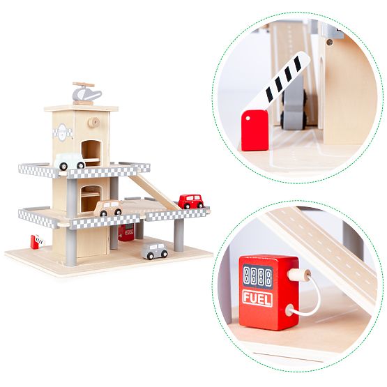 Alexova garaža na tri kata s liftom, automobilima i helikopterom