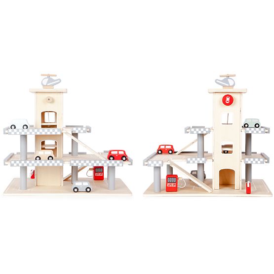 Alexova garaža na tri kata s liftom, automobilima i helikopterom