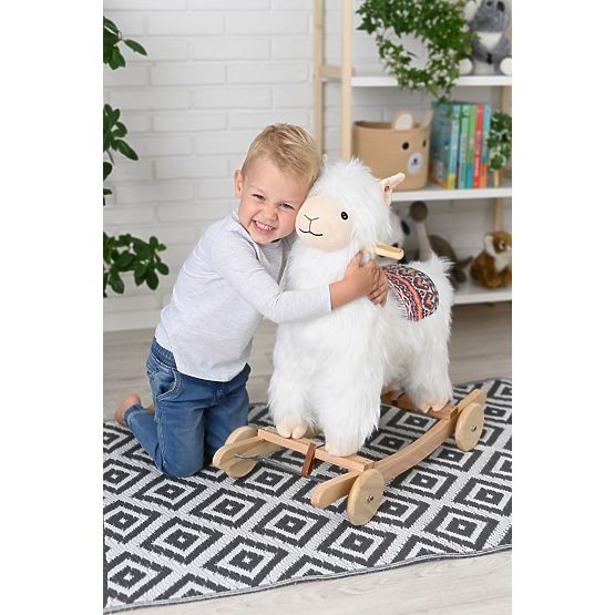 Alpaka na ljuljački s kotačima