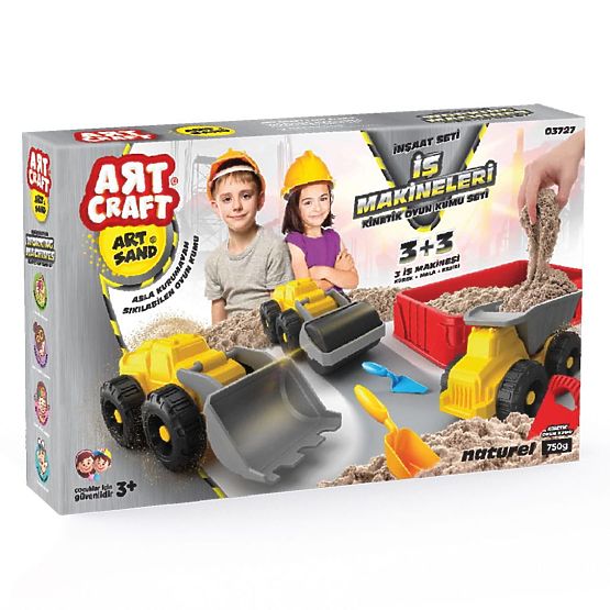 ART CRAFT Set kinetičkog pijeska s građevinskim vozilima