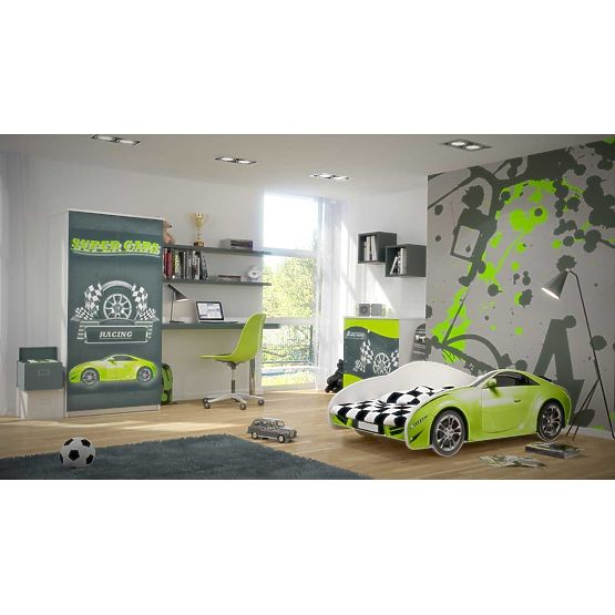 Krevet u obliku auta S-CAR - zelena boja