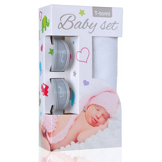 Baby set - bambusová osuška  + kočárkový kolíček