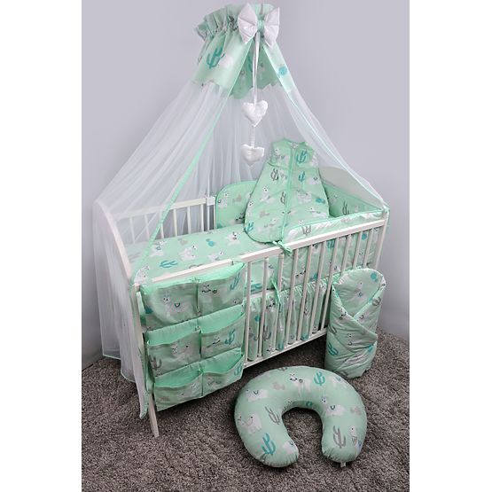 Baldahin iznad krevetića Lama - mint