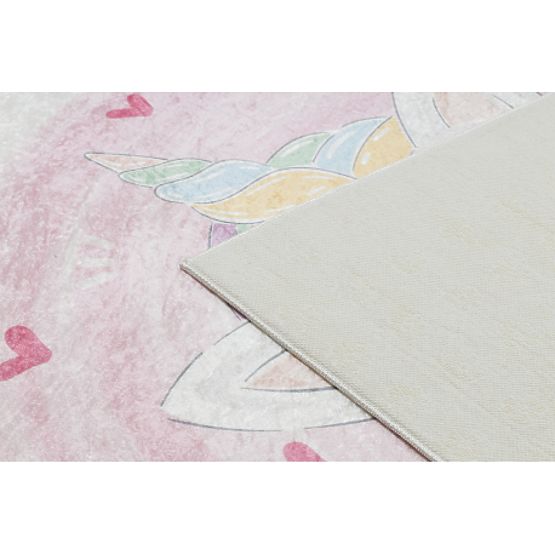 BAMBINO 1128 dječji tepih Jednorog s protukliznom podlogom - krem