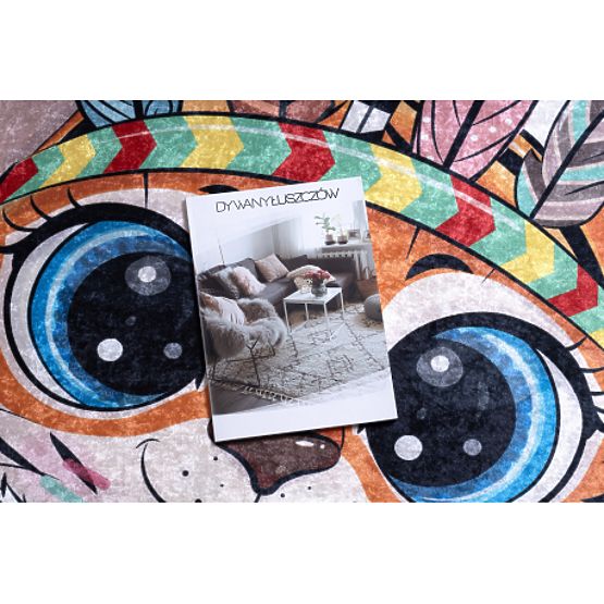 BAMBINO 1960 dječji tepih za pranje Tigar, Indijanac protiv klizanja - bijeli