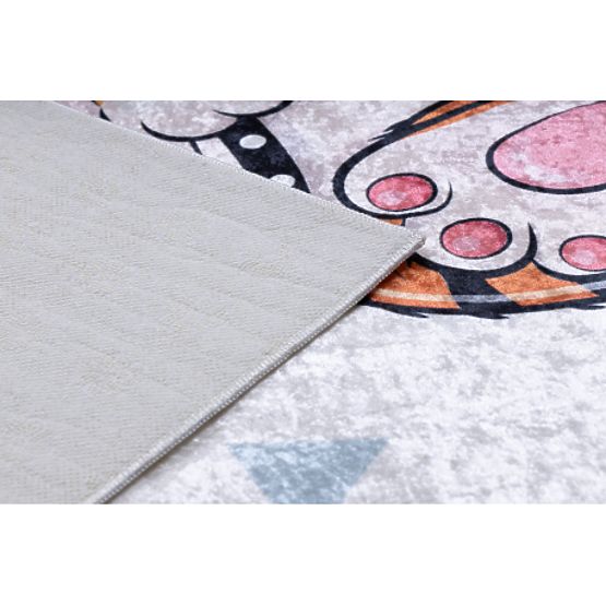 BAMBINO 1960 dječji tepih za pranje Tigar, Indijanac protiv klizanja - bijeli