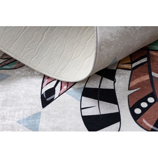 BAMBINO 1960 dječji tepih za pranje Tigar, Indijanac protiv klizanja - bijeli