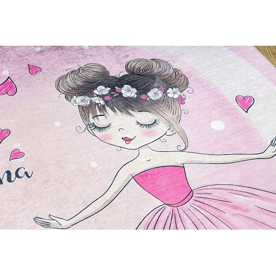 BAMBINO 2161 prostirka za pranje Balerina, mačka za djecu protuklizna - ružičasta
