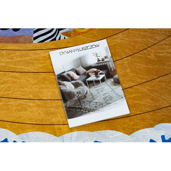 BAMBINO 2685 tepih za pranje Životinje, Brod za djecu protuklizni - plavi / smeđi