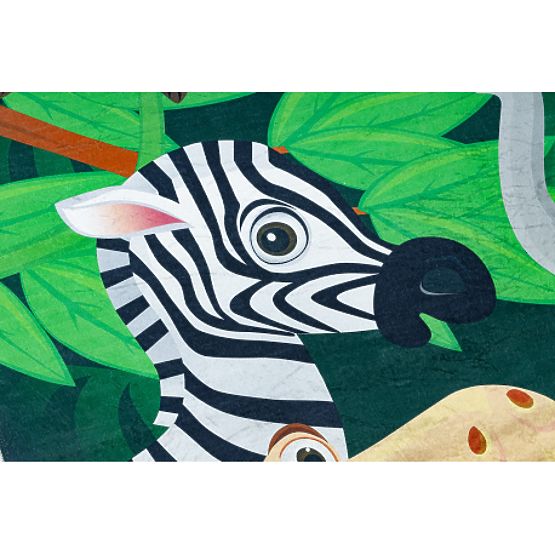BAMBINO 2705 dječji tepih za pranje Životinje, Afrika protuklizni - zelena / smeđa
