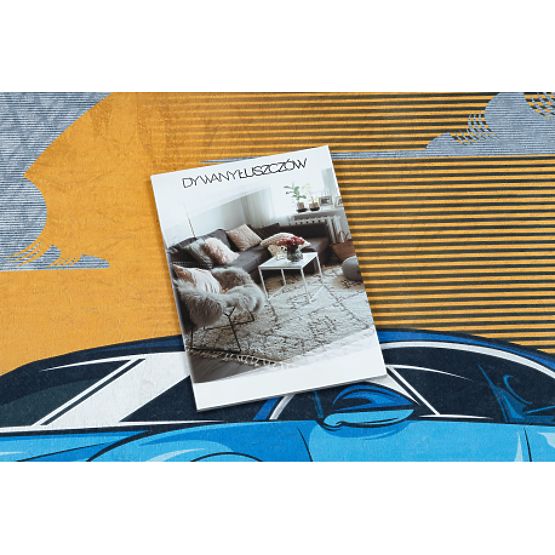 BAMBINO 41730 dječji tepih za pranje Auto, utrka protiv klizanja - siva / plava