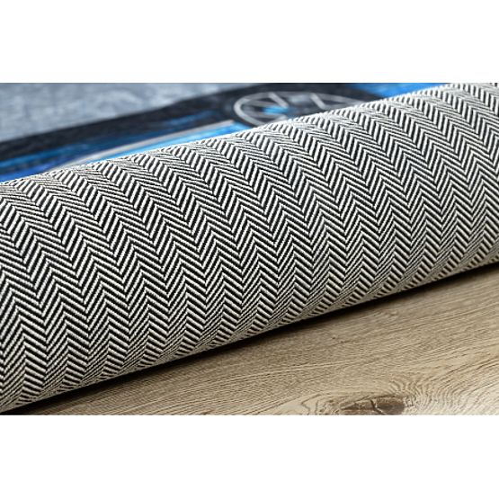 BAMBINO 41730 dječji tepih za pranje Auto, utrka protiv klizanja - siva / plava