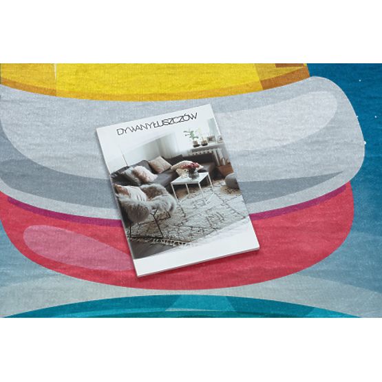 BAMBINO 42810 tepih za pranje Raketa, planeti za djecu protuklizni - plavi / smeđi