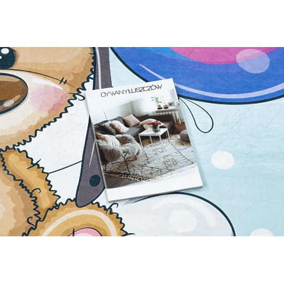 BAMBINO 43030 tepih za pranje Medvjedić, pilot za djecu protuklizni - plavi/smeđi