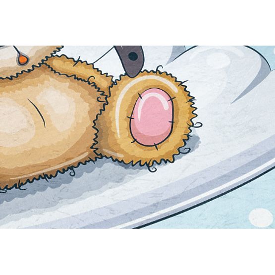 BAMBINO 43030 tepih za pranje Medvjedić, pilot za djecu protuklizni - plavi/smeđi