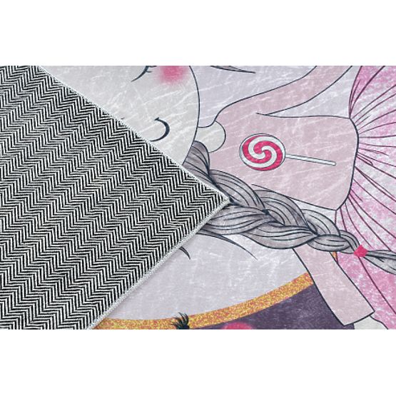 BAMBINO 48060 tepih za pranje Princeza, zvijezde za djecu protuklizni - ružičasti