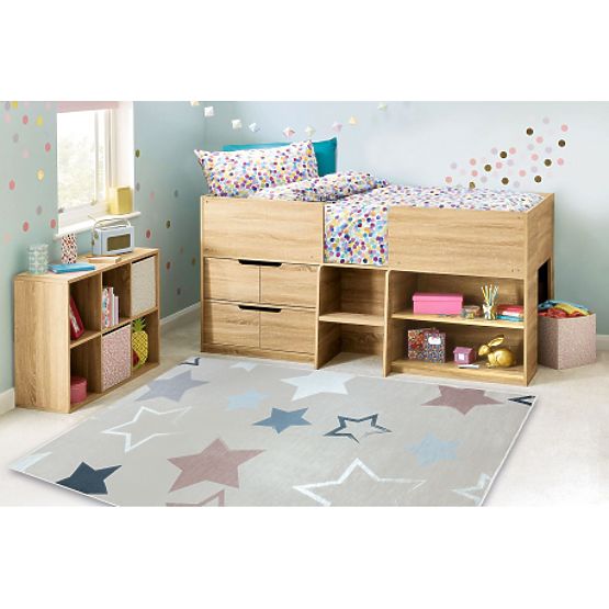 BAMBINO 48130 dječji tepih za pranje Zvijezde protuklizni - bež / siva