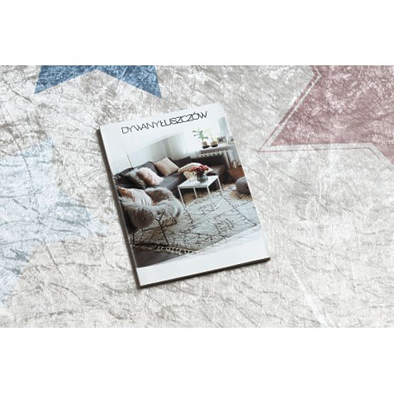 BAMBINO 48130 okrugli tepih za pranje Zvijezde za djecu protuklizni - bež / siva