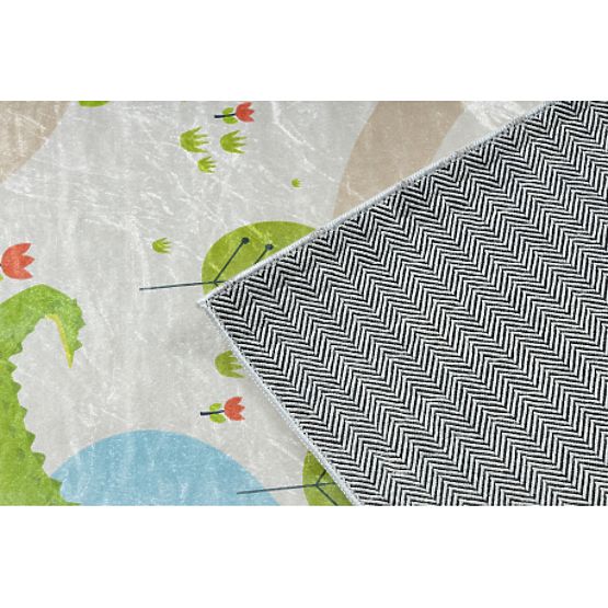 BAMBINO 50230 tepih za pranje Zoološki vrt, ulica za djecu protiv klizanja - bež / zelena