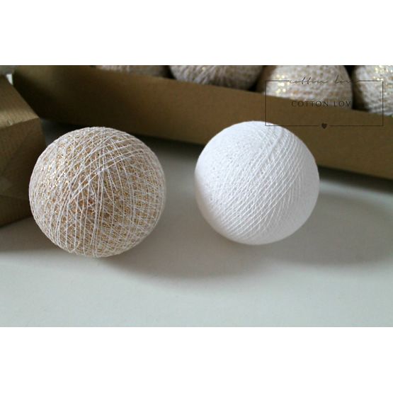 Bavlněné svítící kuličky zlaté