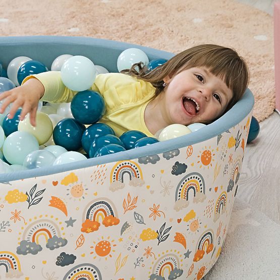 Suhi bazen s kuglicama Rainbow + 200 kuglica