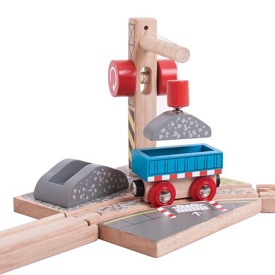Bigjigs Rail Crane sa šljunkom